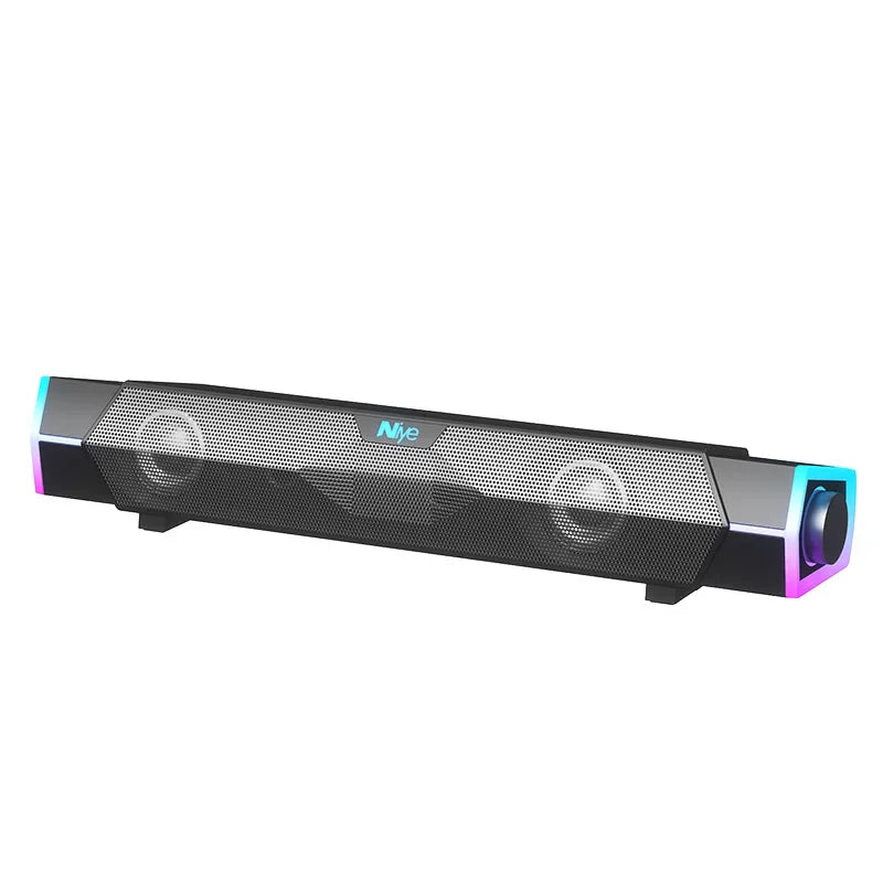 4D Computer Speakers Bluetooth 5.0 Wired Loudspeaker Surround Soundbar Speaker Stereo Subwoofer Sound bar for Laptop Notebook PC