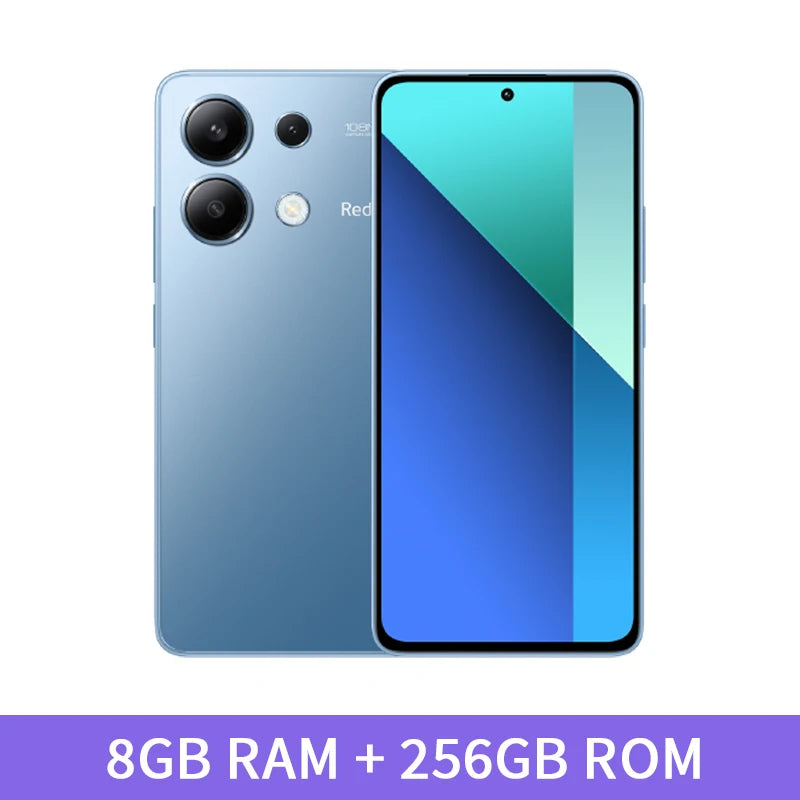 Global Version Xiaomi Redmi Note 13 4G Cellphone 128GB/256GB 120Hz AMOLED 108MP Main Camera 33W Fast Charging Snapdragon 685