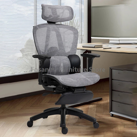 Comfortable Mesh Back Height Computer Chair Ergonomic Office Chair With Lumbar Support and Adjustable Headrest Gaming Desk Chair