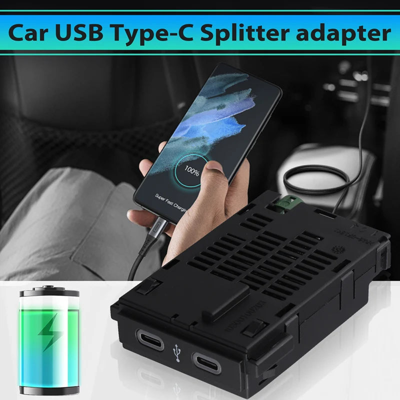 Front Console USB Ports TYPE-C Plug Socket For VW ID4 ID6 T-Roc 2GD035736 11D035736