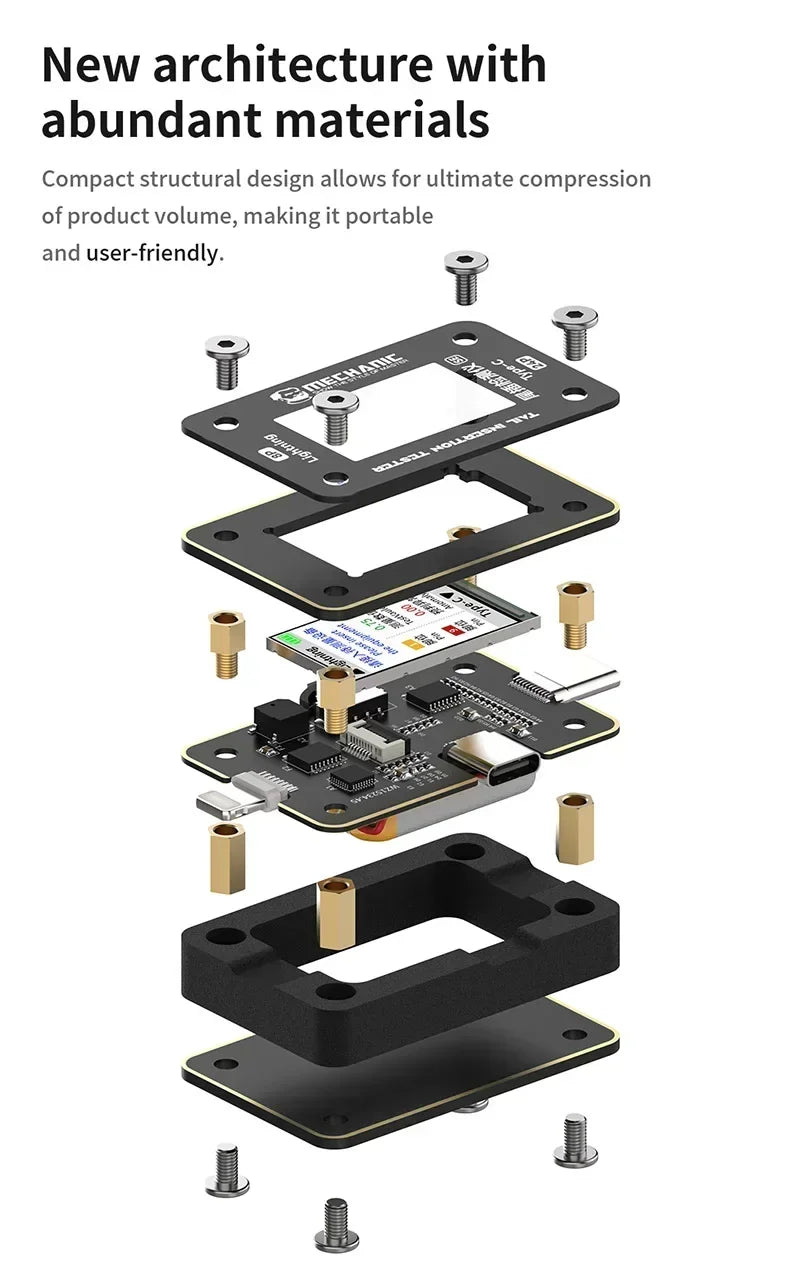 MECHANIC T-824 T824 SE Tail Insertion Tester Tail  Insertion Detector Type-C Lightning I nterface for Phone Repair Tools