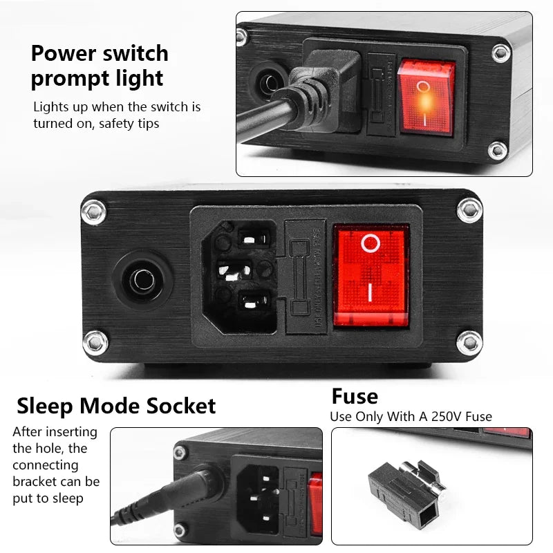 T12 Soldering Station STM 32 Chip Version 2.1 OLED Digital Adjust Temp 5pin Soldering Iron Handle Or Tweezers Handle AUTO Sleep