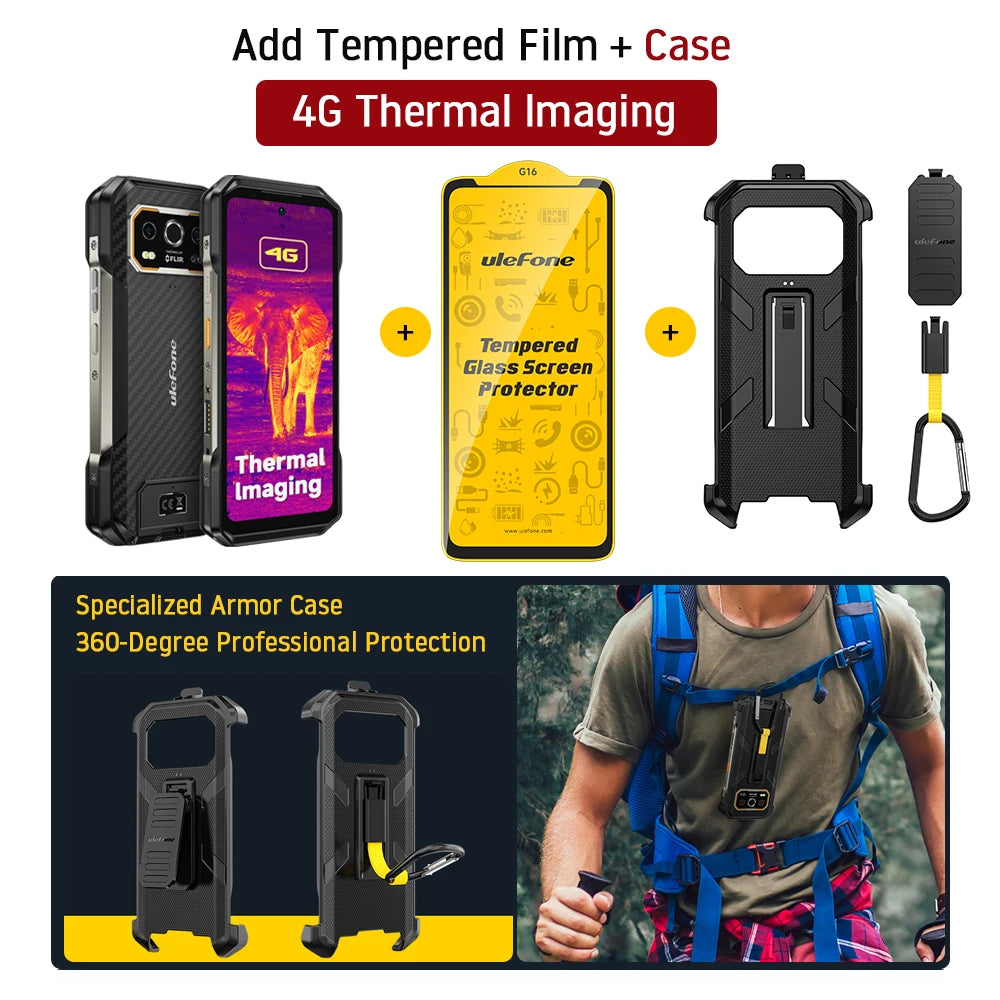 【NEW 2024】 Ulefone Armor 27T 4G 10600mAh Rugged Phone Android 14 Smartphone 24GB +256GB  6.78"FHD+ 120Hz Night Vision Camera