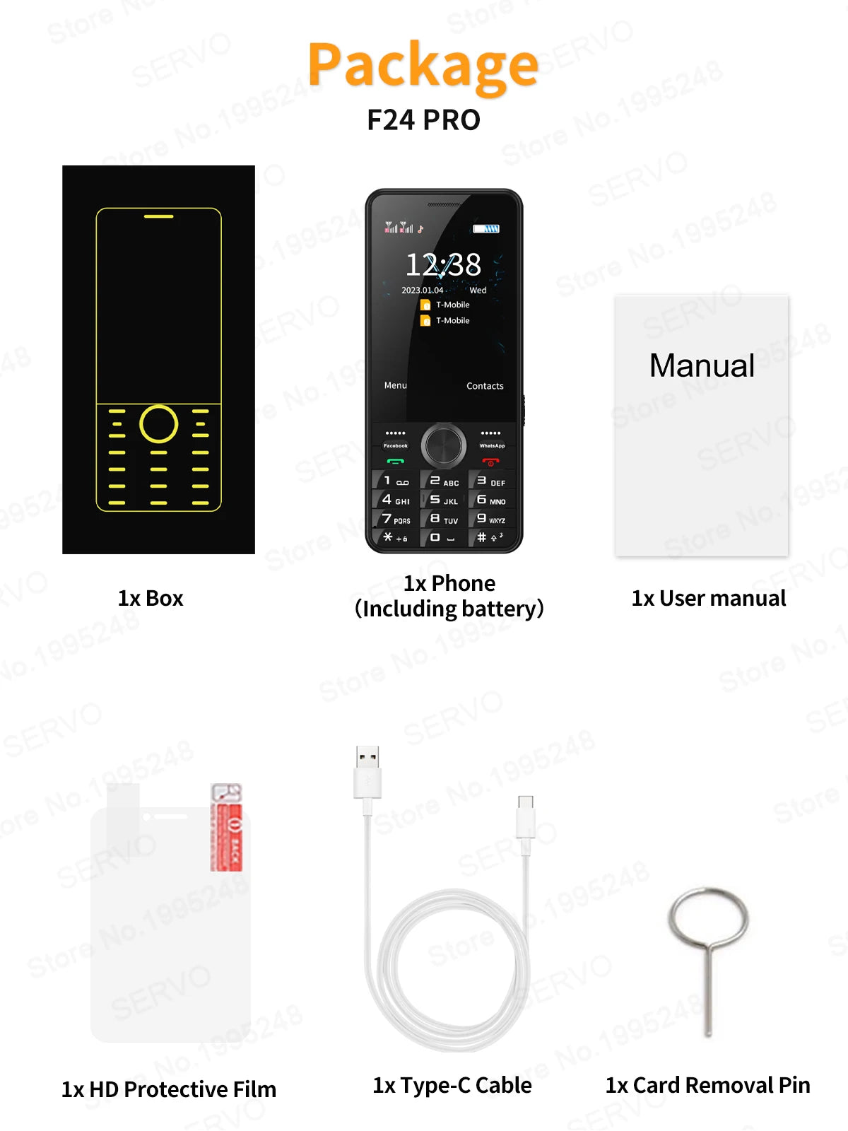 SERVO F24 PRO Android Smartphone 4G Network Google Play WiFi 2500mAh Battery Flashlight 3.5“ Touch Screen Smart Phone 2 SIM Card