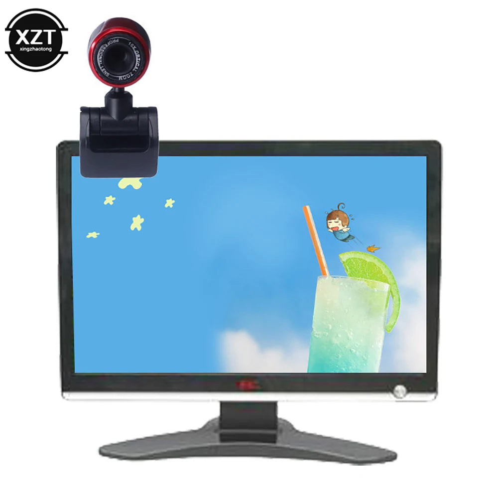 Usb Drive-free Hd Computer Camera 360-degree Rotating Clip Desktop Notebook with Microphone Video Camera