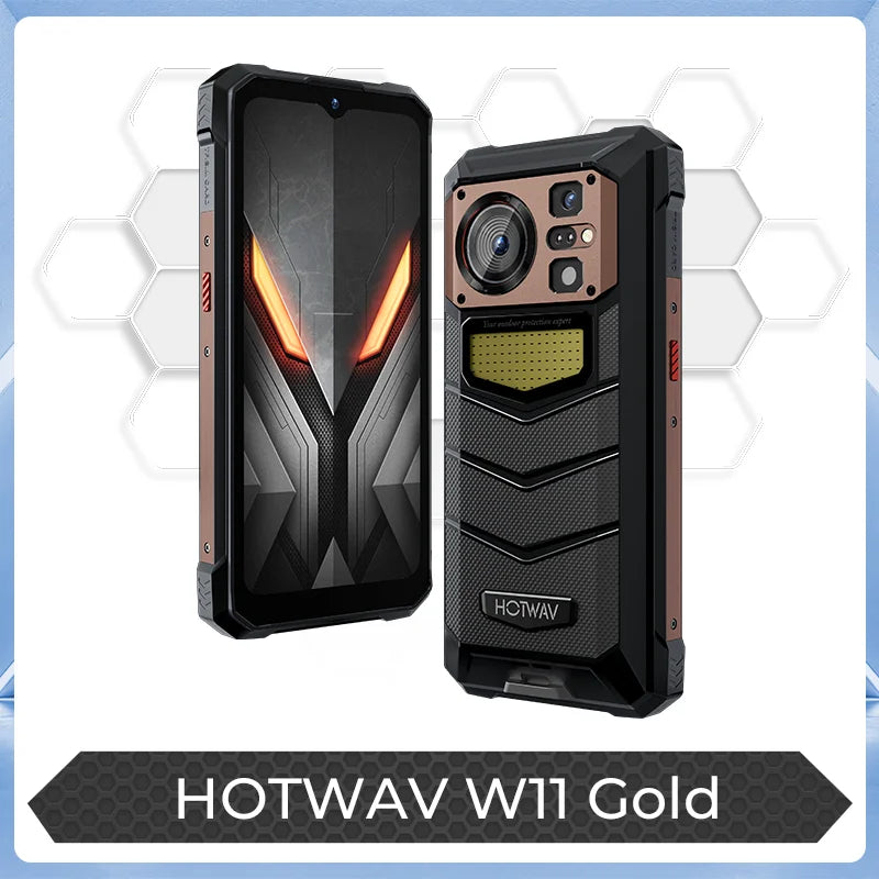 [World Premeire] HOTWAV W11 Rugged Phone 20800mAh 280LM Flashlight 6.6'' FHD+ Smartphone 33W 24MP Night Vision Mobile Phone