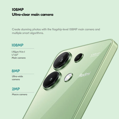 Global Version Xiaomi Redmi Note 13 4G Smartphone 108MP Triple Camera 120Hz AMOLED 33W Fast Charging Snapdragon 685 Octa Core