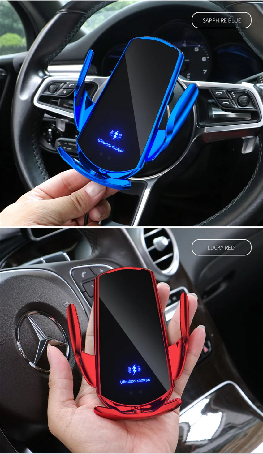 30W Car Wireless Charger Magnetic Automatic Car Mount Phone Holder For iPhone Xiaomi Samsung Infrared Induction Fast Charging