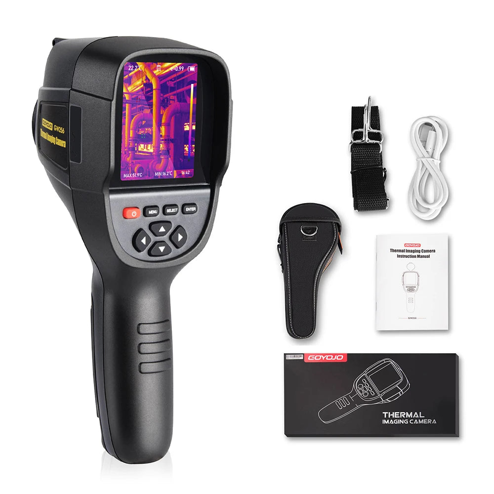 GW256 2024 New Thermal Imaging Camera for Water Pipe Leak and Power Electrical 256*192 Handheld Infrared Thermal Imager