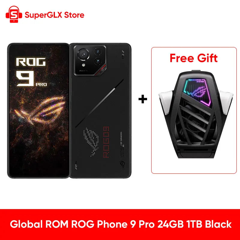 ROG Phone 9 & 9 Pro 5G Gaming Phone Snapdragon 8 Elite 6.78'' 185Hz E-Sports LTPO Display 50MP LYT 700 Camera 65W Fast Charging