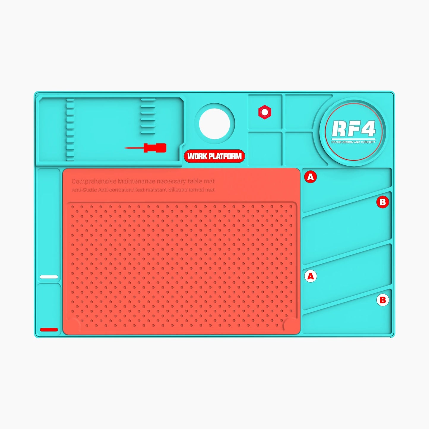 RF4 Insulated Silicone soldering Mat Welding 260x380MM BGA Desktop Station Phone Repair Pad Maintenance Platform RF-PO2 Repair