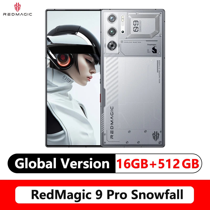 Original Global Version RedMagic 9 Pro 5G Phone 6.8" Q9+ Full Flat FHD+ Gaming Phone Snapdragon 8 Gen 3 6500mAh 50MP NFC