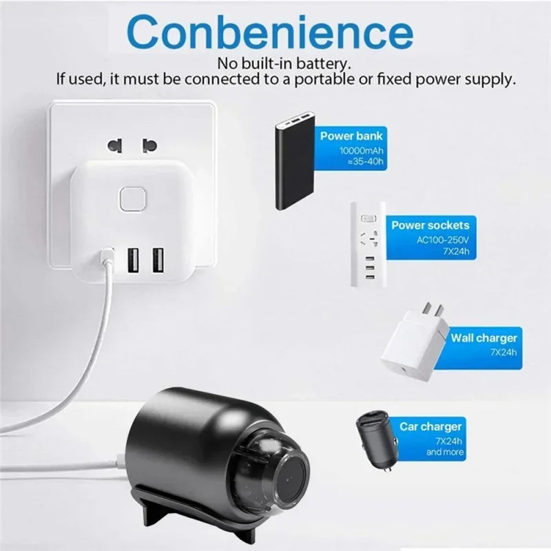 1080P X5 Mini Camera Wireless Surveillance Security Video Card Cam Night Vision Motion Detect Camcorder Monitor Cam Smart Home ﻿