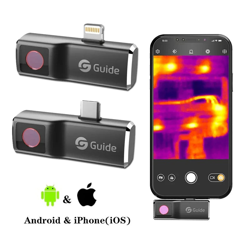 Guide Mobir Air Thermal Imaging Night Camera for Android Phone Type C IOS Infrared Imager Pipeline Repair Industrial Inspection