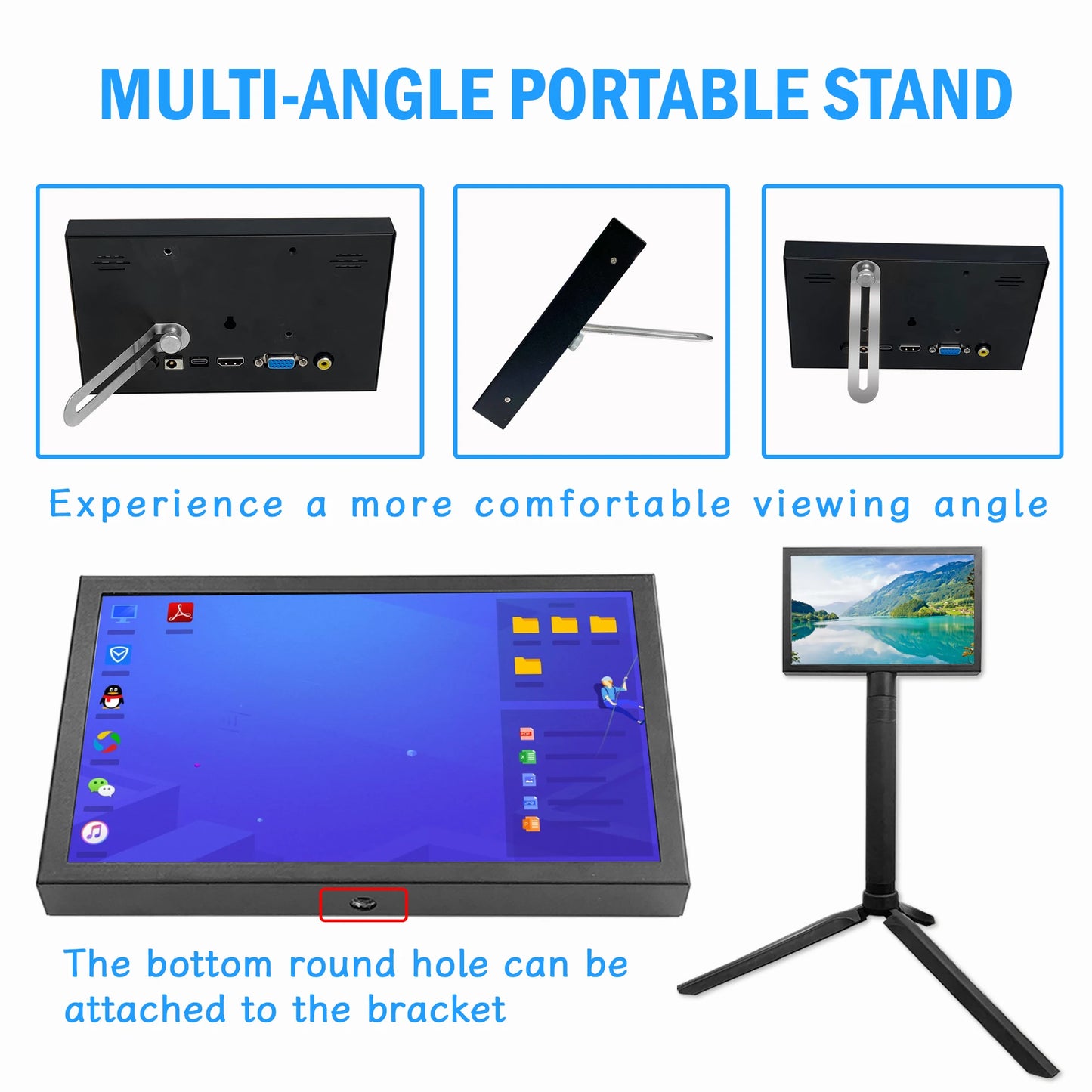 Raspberry Pi 7 Inch NONTouch Screen IPS 1024x600 HD LCD HDMI- Display  for RPI 4B 3B+ 3B PC Secondary Screen Portable Monitor