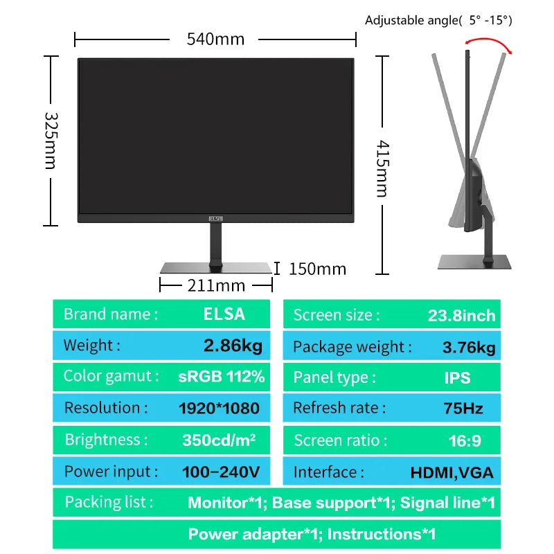 New! 21.5 24 27 Inch Monitor Display PC Free Shipping IPS FHD Desktop Gamer Computer Screen Flat Panel HDMI/VGA 1920*1080