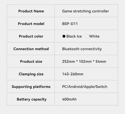 BSP-D11 Stretching Wireless Game Controller For SWITCH/Android/Apple IOS Tablet For PS3/PS4/XBOX Gamepad Streaming