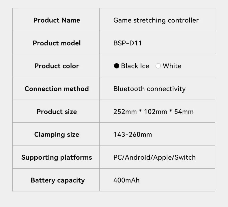 BSP-D11 Stretching Wireless Game Controller For SWITCH/Android/Apple IOS Tablet For PS3/PS4/XBOX Gamepad Streaming