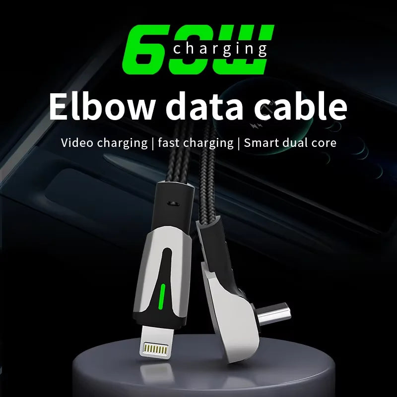 PD 60W For Tesla CarPlay USB C to Type C Super Fast Charging Cable For iPhone 15 Pro Max Samsung Galaxy S24 Model Y 3 X S Series