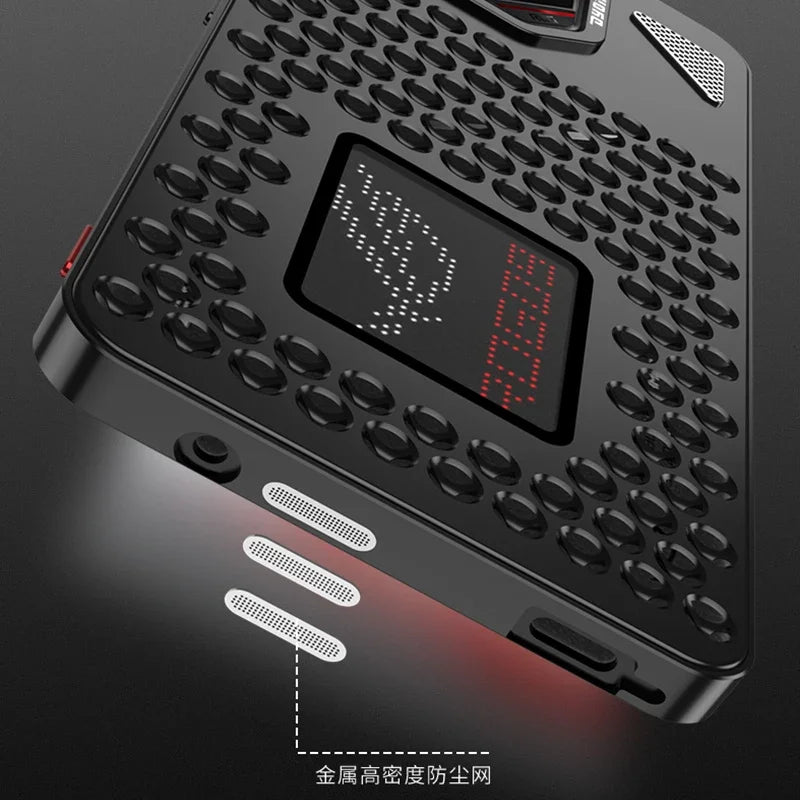 Metal Hollow Heat Dissipation Holes Back Cover For ASUS ROG Phone 9 8 Pro Rog9 Rog8 Case Spring Buckle Aluminum Metal Phone Capa