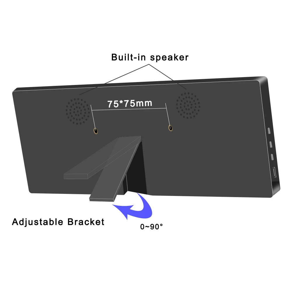 10.3 inch TouchScreen Monitor 1920x720 IPS Display LCD Bar Computer Temp Display Extender Monitor