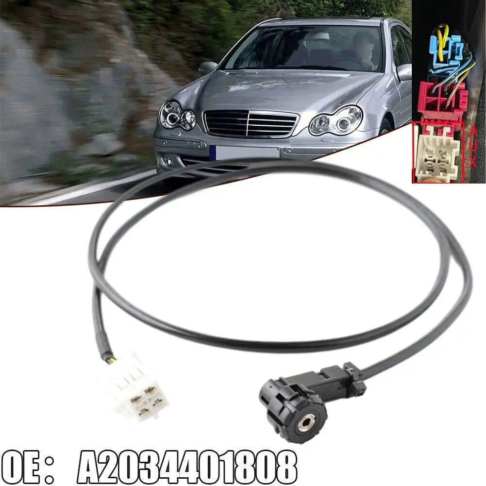 4pin AUX Auxiliary Cable For Mercedes C-Class W203 CLK W209 2000-2007 Auxiliary Cable Automotive Interior Accessories