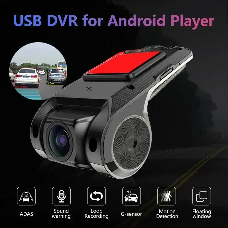 Car DVR Dash Cam Full HD 1080P Dash Cam For DVD Android Player ADAS LDWS Navigation Unit Auto Audio Voice Alarm Video Recording