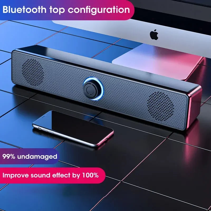 Computer Speakers PC Sound Box USB Powered Soundbar Wired and Wireless Bluetooth Speaker For Pc Gaming Surround Audio System