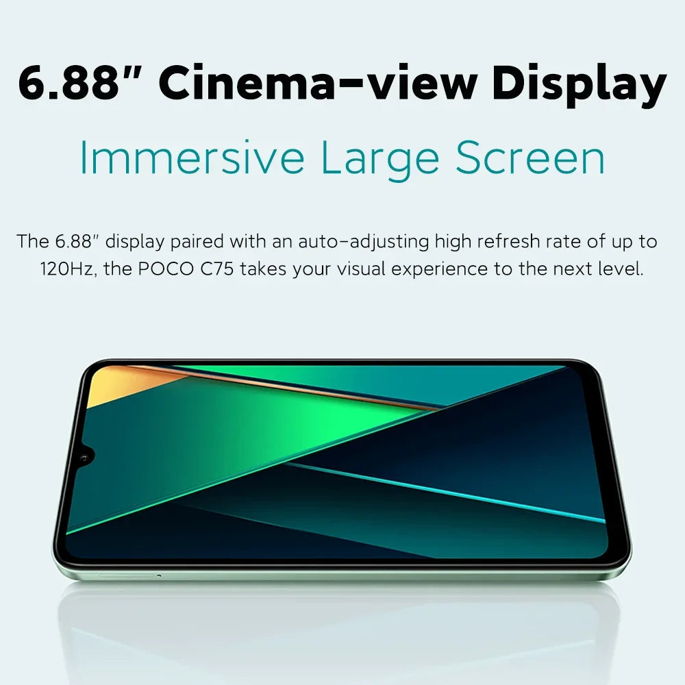 World Premiere Global Version POCO C75 6.88\'\' 120Hz Display Helio G81-Ultra 50MP Camera Massive 5160mAh Battery Support NFC