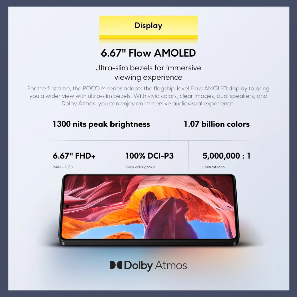 Global Version POCO M6 Pro 256GB/512GB Smartphone 120Hz AMOLED Display 64MP Triple Camera 67W Turbo Charging MTK Helio G99-Ultra