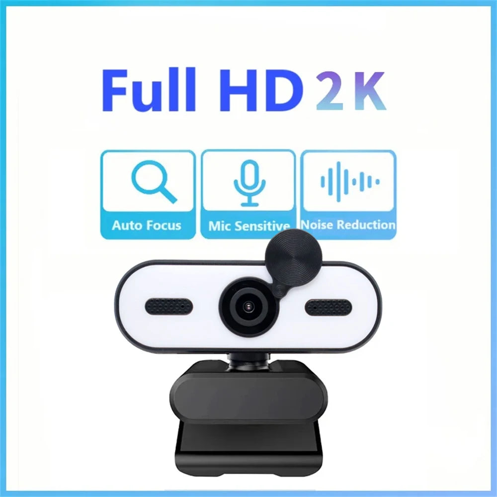 4K 2K Mini Webcam 1080P HD for PC Laptop Autofocus 30 FPS USB Webcam with Noise-Reducing Mic&Privacy Cover Web Camera Portable