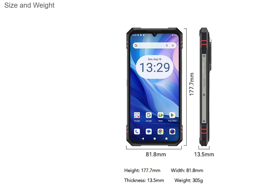 Cubot King Kong Star 2, Ultra-Slim Rugged Smartphone 5G, 4nm MTK D8200, 24GB+256GB,6.72-inch 144Hz Large Display