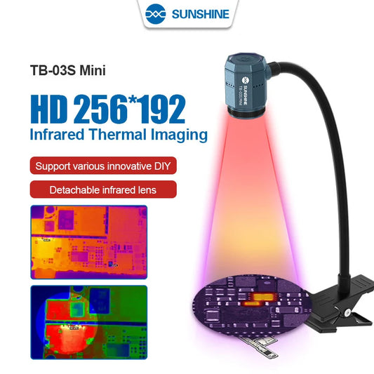 SUNSHINE TB-03S Mini Infrared thermal imaging Instrument HD 256*192, Mainboard Short Circuit Detection PCB Fault Quick Diagnosis