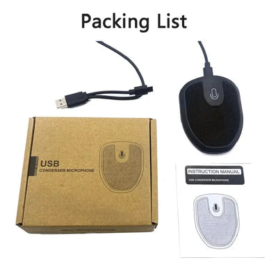 Conference Microphone USB Computer Micro Mute Function Omnidirectional Meeting Mic for Laptop PC
