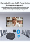 360° Omni-directional Microphone 5M Radius Pickup Wireless Conference Speaker USB Bluetooth Microphone for Conference Meeting