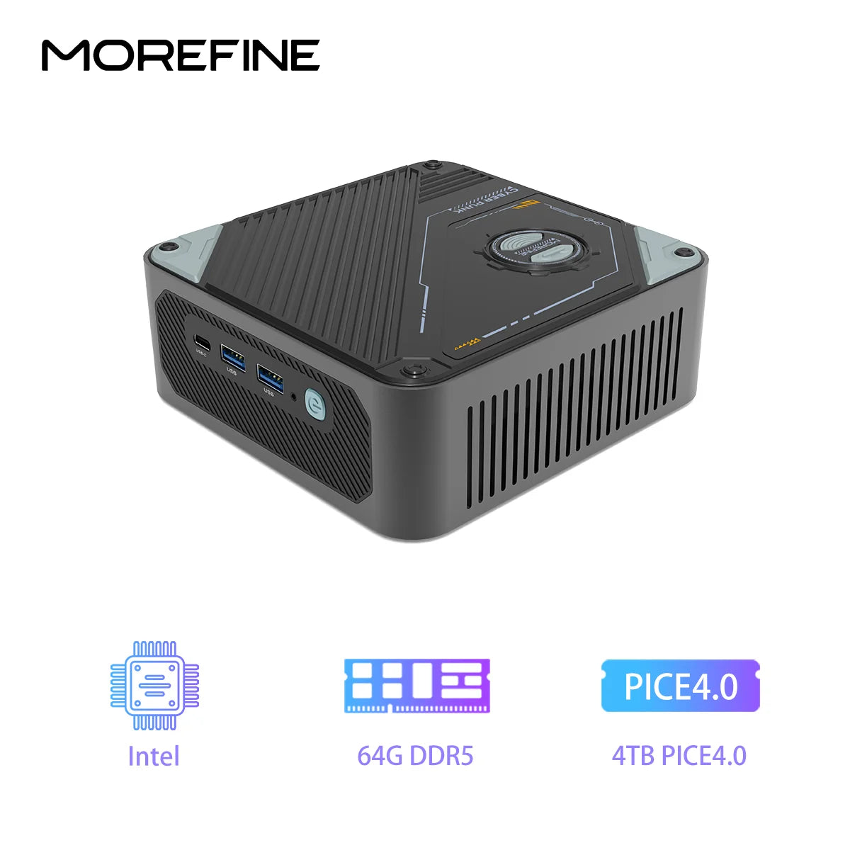 MOREFINE New Mini Pc S800 Intel Core Ultra 9 185H Ultra 7 155H Diy Gaming Computer Laptop Gamer Desktop Computers Windows11PRO