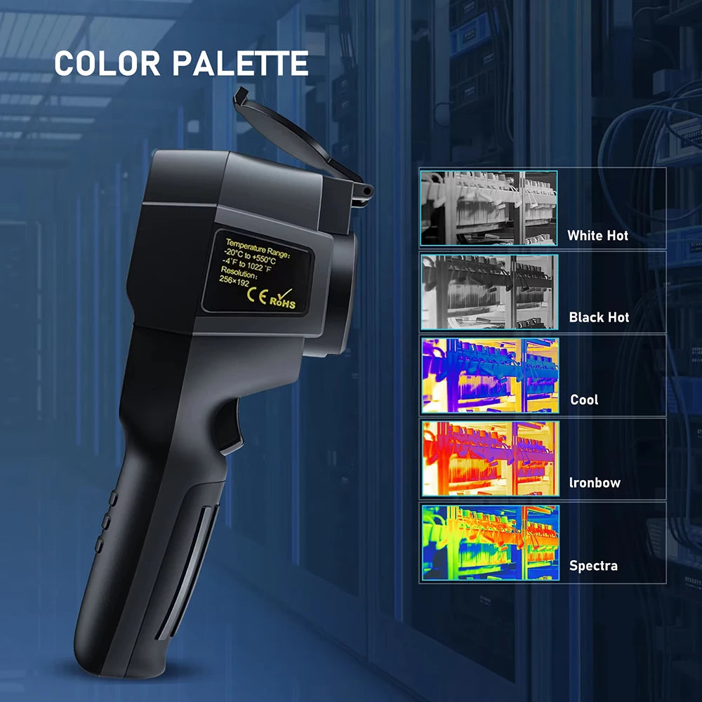 GW256 2024 New Thermal Imaging Camera for Water Pipe Leak and Power Electrical 256*192 Handheld Infrared Thermal Imager