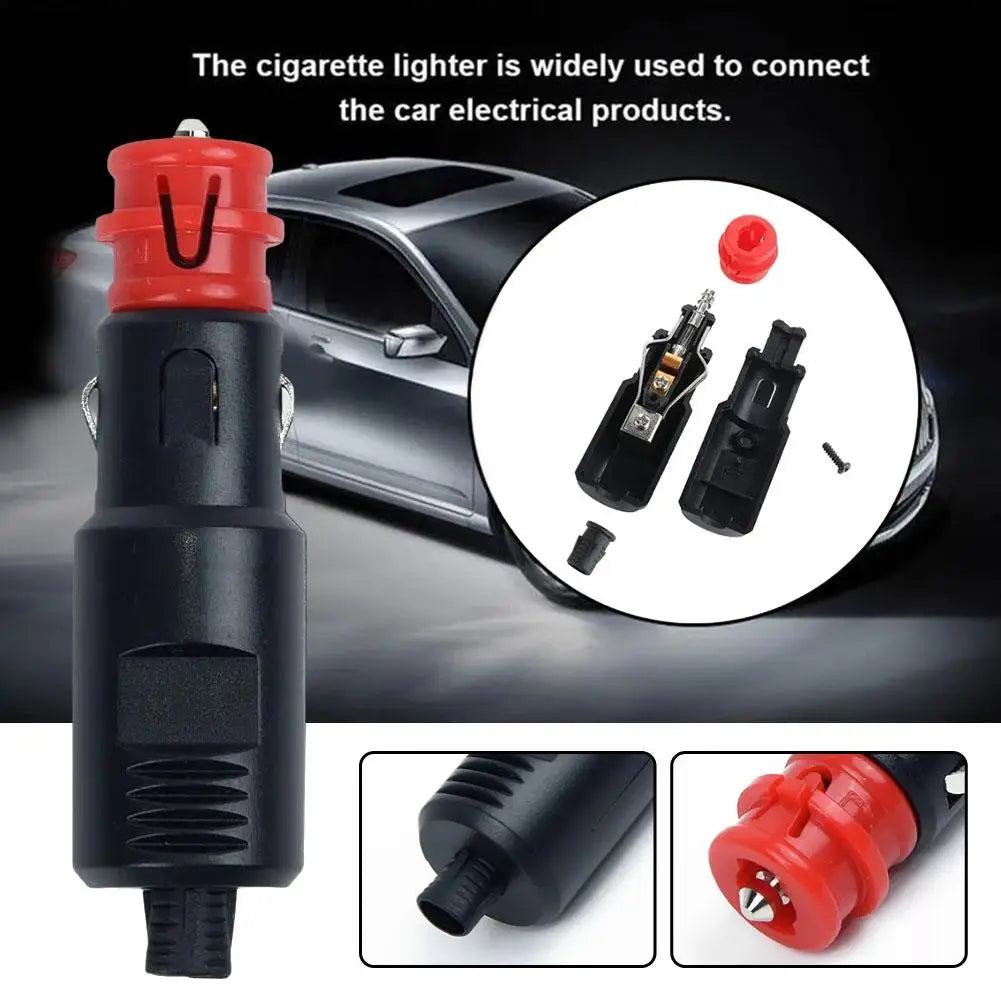 Car Lighter Adaptor Plug Socket Power 8A Fuse Connect 12V Universal 12V-24V For 0.83"lighter Car Cigarette Accessories