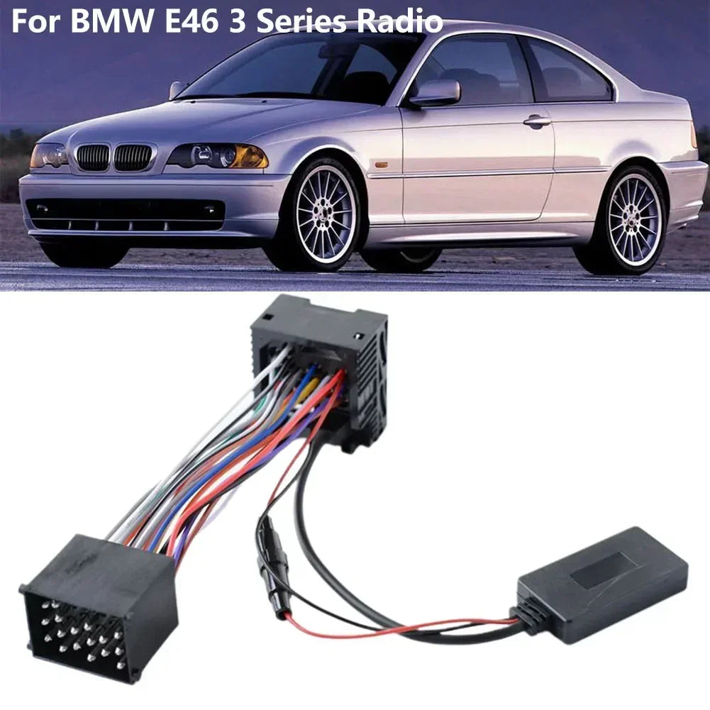 Car Audio Cable For BMW E46 3 Series Radio Blue-tooth 10 Pin Lossless AUX IN Audio Cable Adapter Replacement