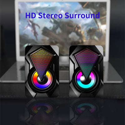 Computer Speaker Deep Bass Sound Loudspeaker USB Mini Audio Speakers For Laptop Notebook Desktop PC Multimedia Loudspeakers