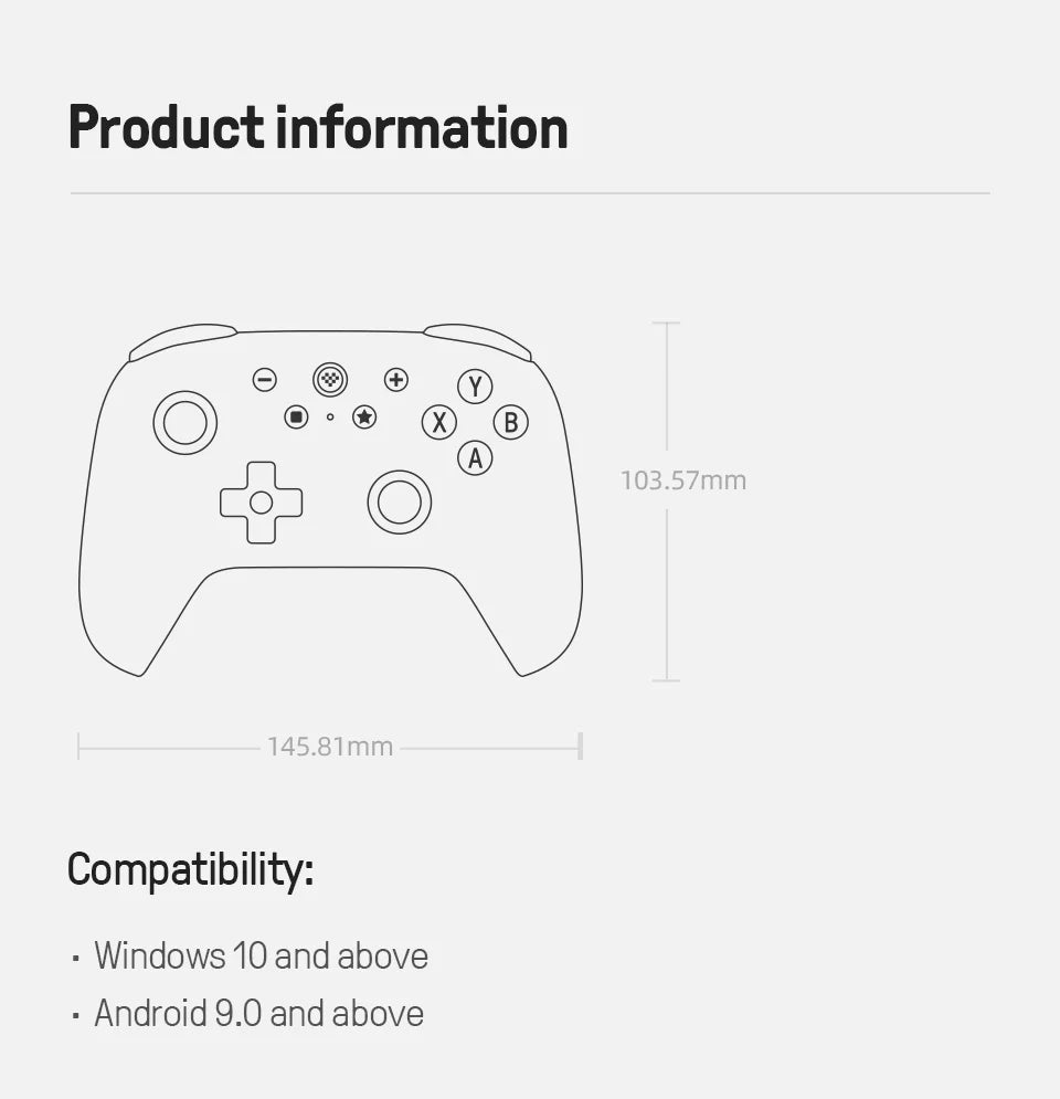 8BitDo New Ultimate 2C Wireless Gaming Controller for PC, Windows 10, 11, Steam Deck, Raspberry Pi, Android Gamepad Accessories