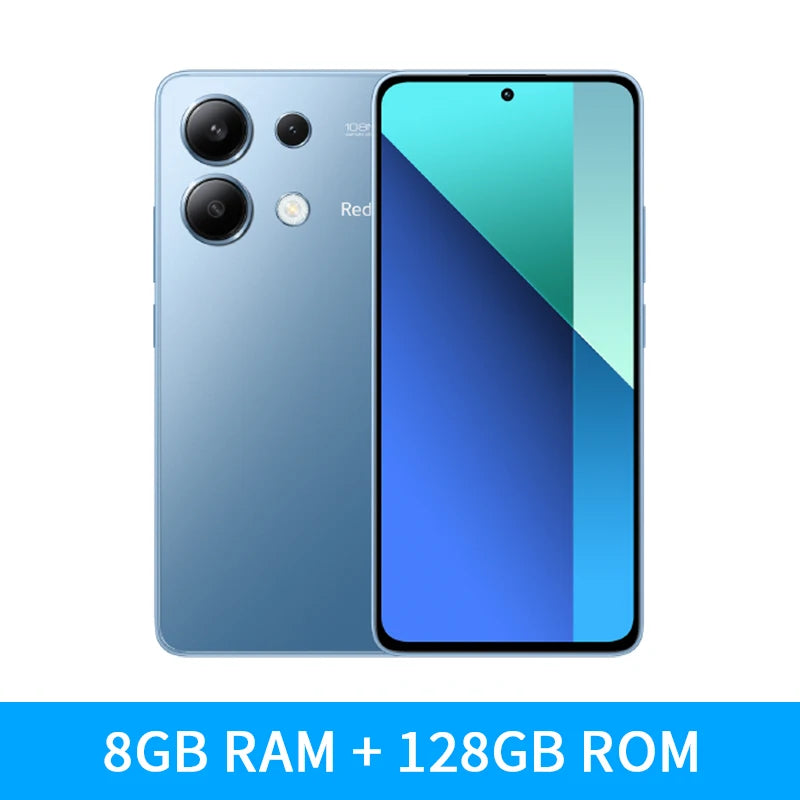 Global Version Xiaomi Redmi Note 13 4G Cellphone 128GB/256GB 120Hz AMOLED 108MP Main Camera 33W Fast Charging Snapdragon 685