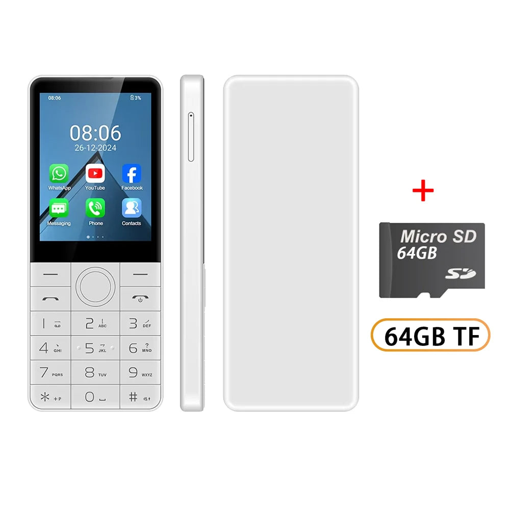 DOOV R77 4G Smart Touch Screen Keypad Mobile Phone without Camera 2.8 Inch 3GB+32GB 2100mAh Android 13 Whatsapp Hebrew keyboard