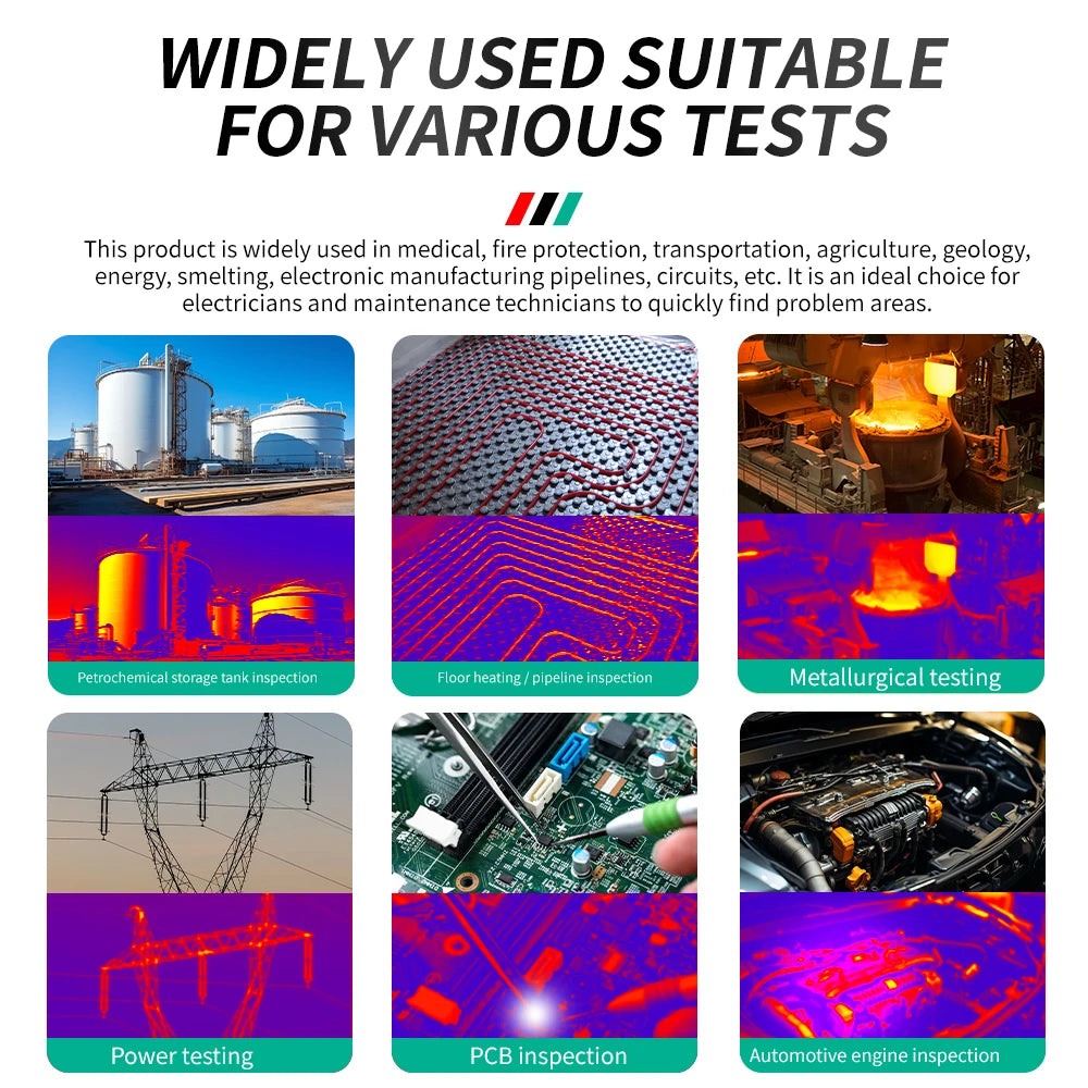 MASTFUYI Professional Thermal Imaging Camera, -20℃~550℃ High Resolution Infrared Thermal Imager for Repair Pipeline Detection