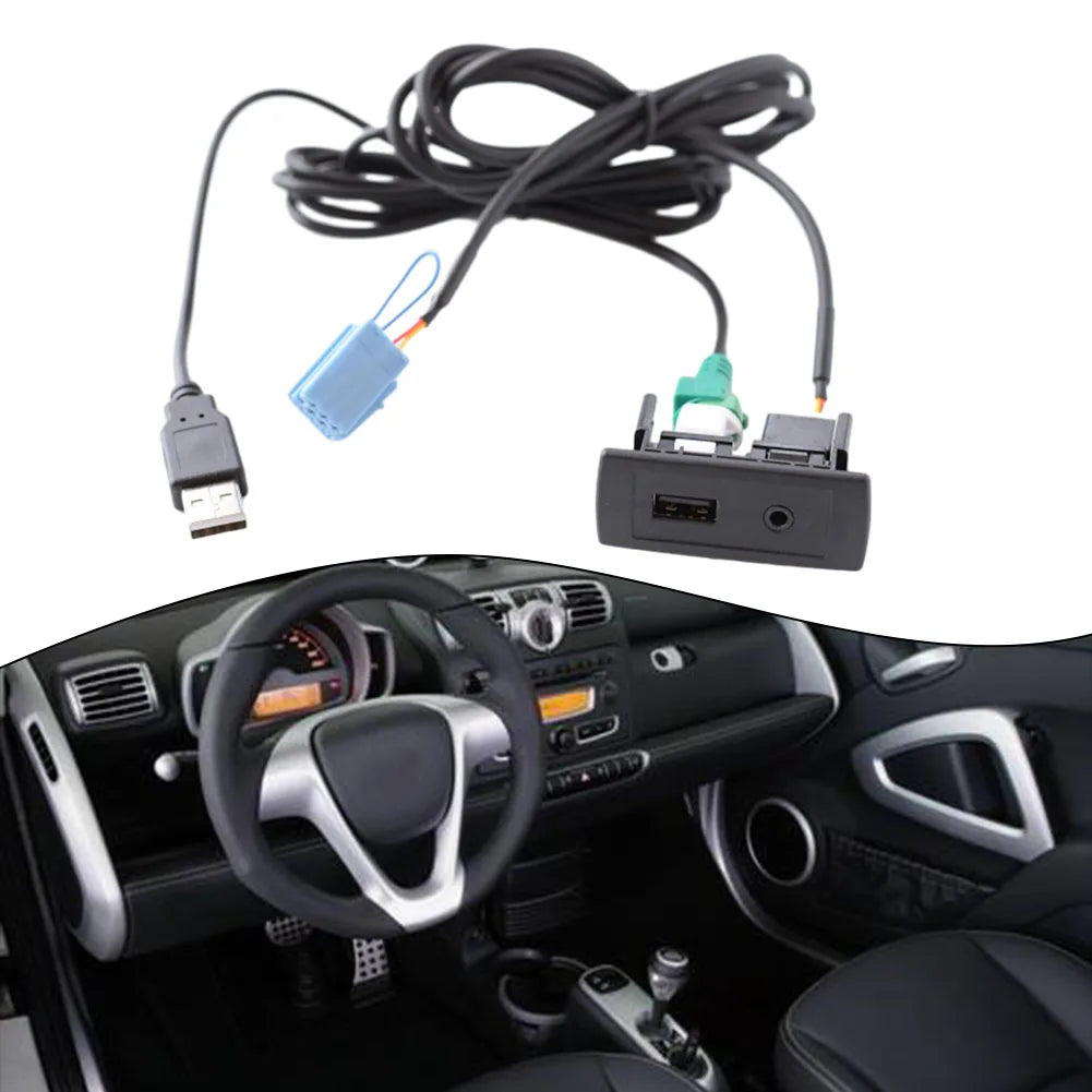 High Speed Charging and Easy Operation Aux USB Socket Connector Cable for Mercedes For Vito W447 For 450