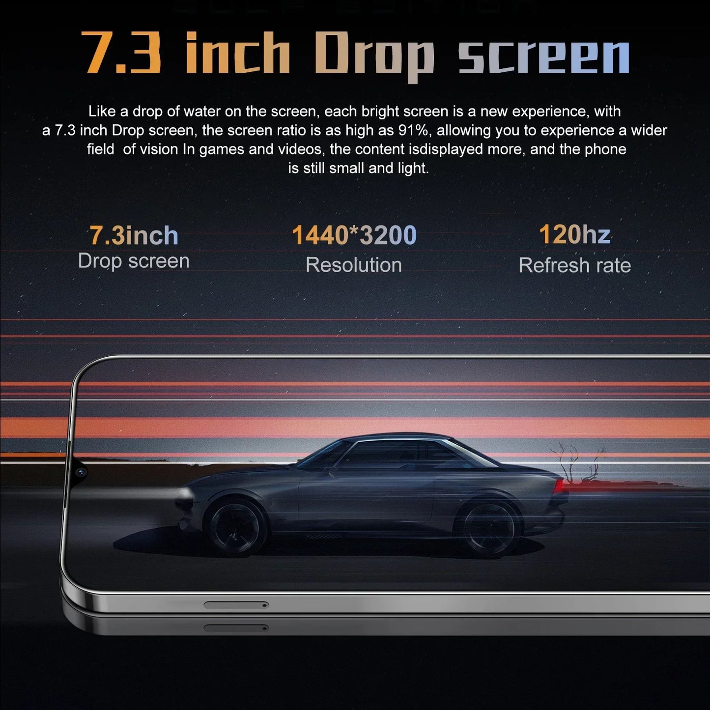 Global Version Pova 6 Pro Smart Android Phone 5G Snapdeagon8 Gen3 7.3 Inch HD Screen 108MP Camera Android14 Unlock Phone NFC