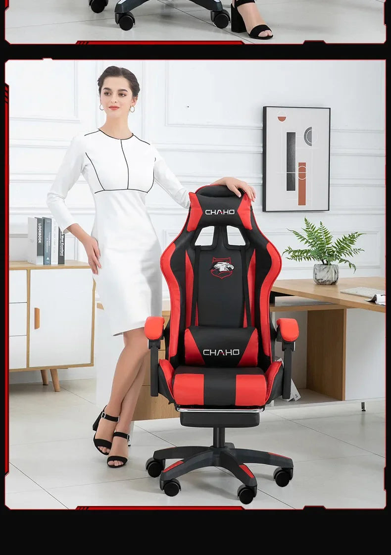 WCG Gaming Chair Office Latex Cushion Bluetooth Computer Chair High-quality BOSS Chair Leather LOL Internet Anchor