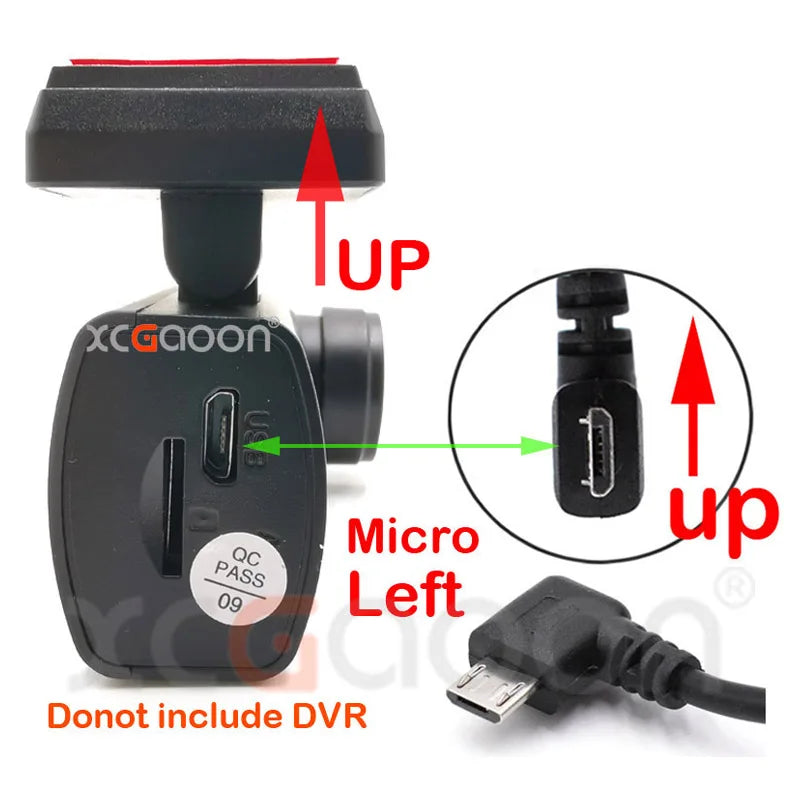 24Hours Mini Mico USB Ports 5V 3A Car Charge Cable OBD Hardwire Cord 3.5Meters With Switch For Dash Cam Camcorder Vehicle DVR