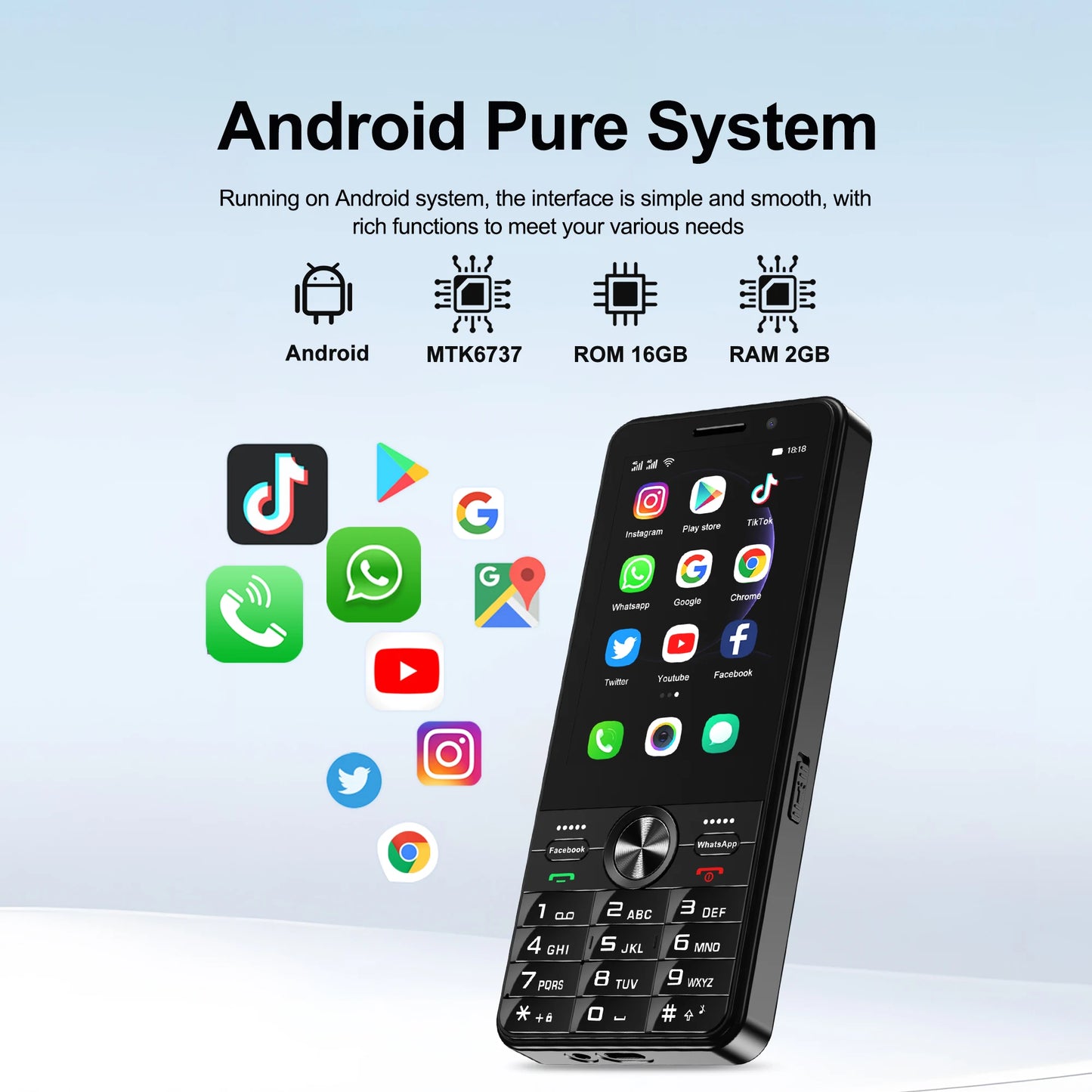 SERVO F24 PRO Android Smartphone 4G Network Google Play WiFi 2500mAh Battery Flashlight 3.5“ Touch Screen Smart Phone 2 SIM Card