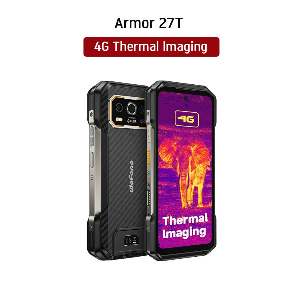 【NEW 2024】 Ulefone Armor 27T 4G 10600mAh Rugged Phone Android 14 Smartphone 24GB +256GB  6.78"FHD+ 120Hz Night Vision Camera